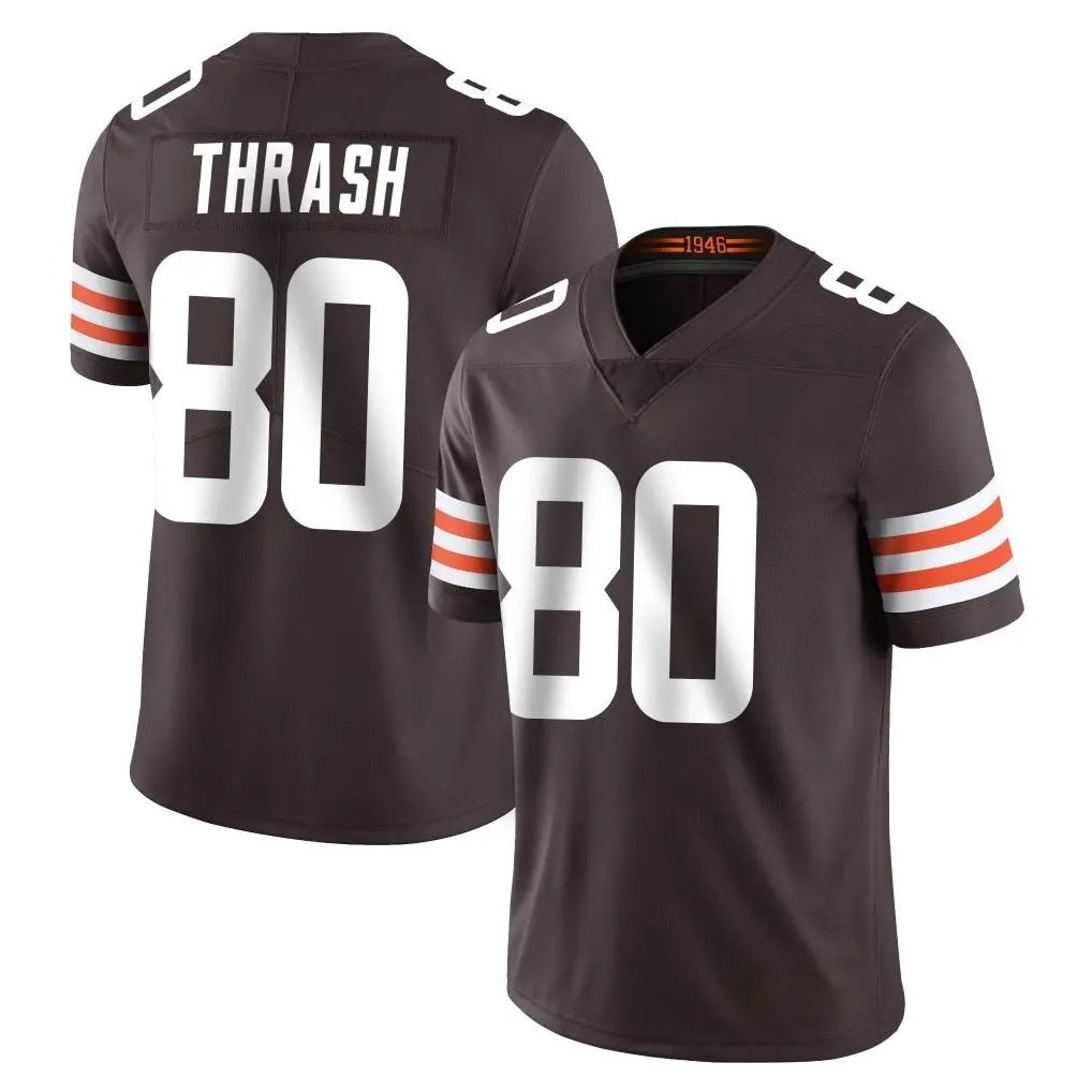 C.Browns #80 Jamari Thrash Player Brown Color Vapor Untouchable Limited Home Game ROCER Stitched Jerseys
