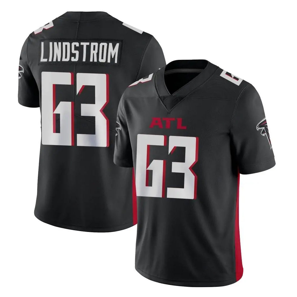 A.Falcons #63 Chris Lindstrom Player Black Vapor Untouchable Limited Home Game ROCER Stitched Jerseys