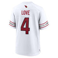 A.Cardinals #4 Jeremiyah Love Player White Home Game ROCER Stitched Jerseys