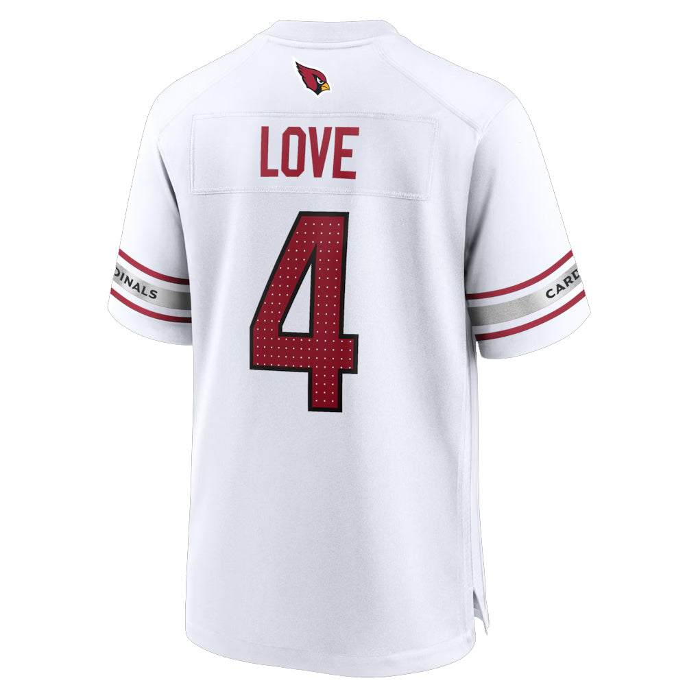 A.Cardinals #4 Jeremiyah Love Player White Home Game ROCER Stitched Jerseys