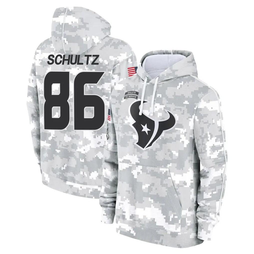 H.Texans #86 Dalton Schultz Player Arctic Camo Salute to Service Hoodies Limited Game ROCER Stitched Jerseys