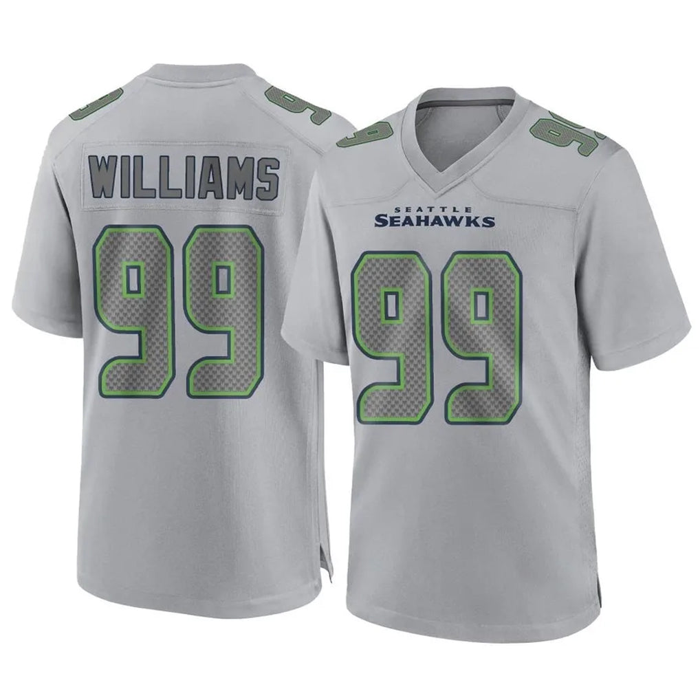 S.Seahawks #99 Leonard Williams Player Gray Atmosphere Fashion Home Game ROCER Stitched Jerseys
