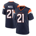 D.Broncos #21 Riley Moss Player Navy Home Game ROCER Stitched Jerseys