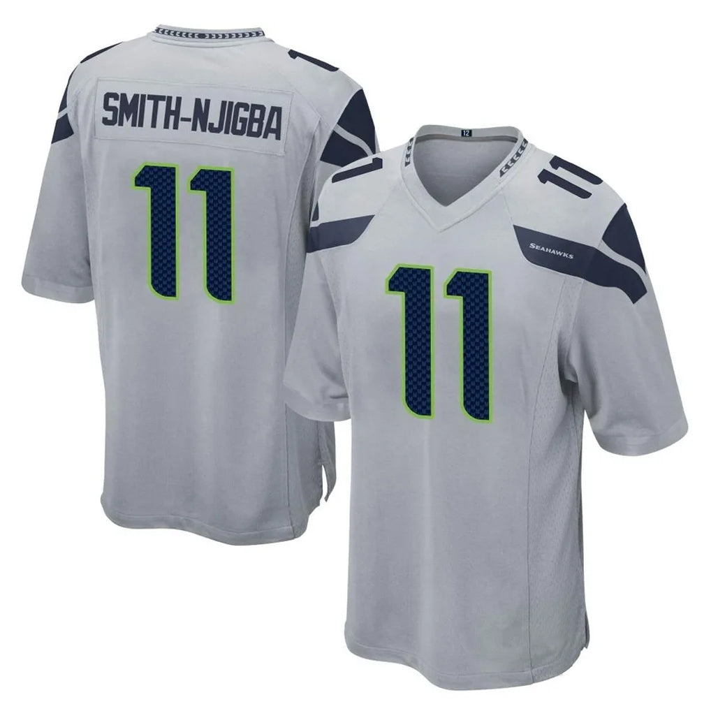 S.Seahawks #11 Jaxon Smith-Njigba Player Gray Home Game ROCER Stitched Jerseys