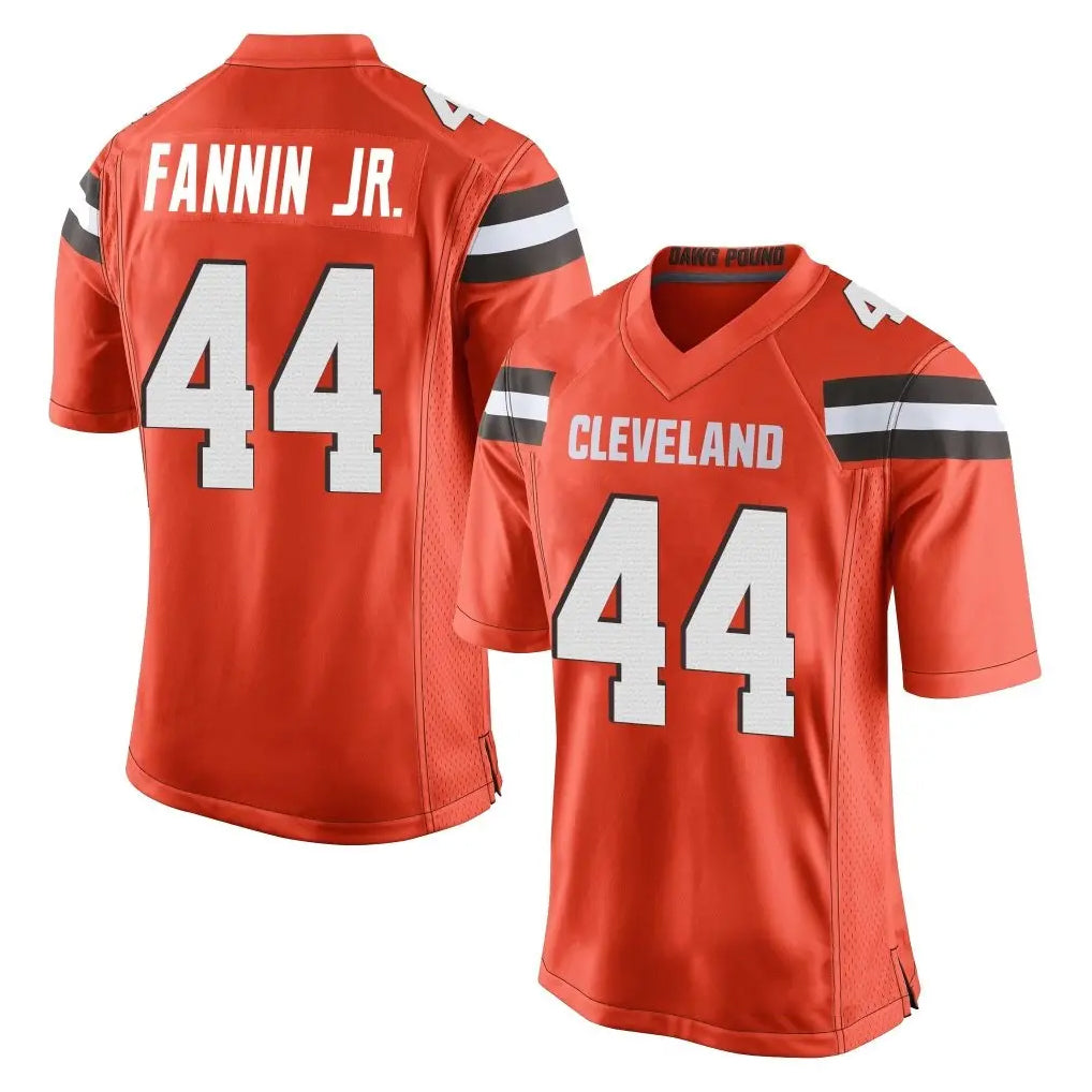 C.Browns #44 Harold Fannin Jr. Player Orange Vapor Limited Home Game ROCER Stitched Jerseys