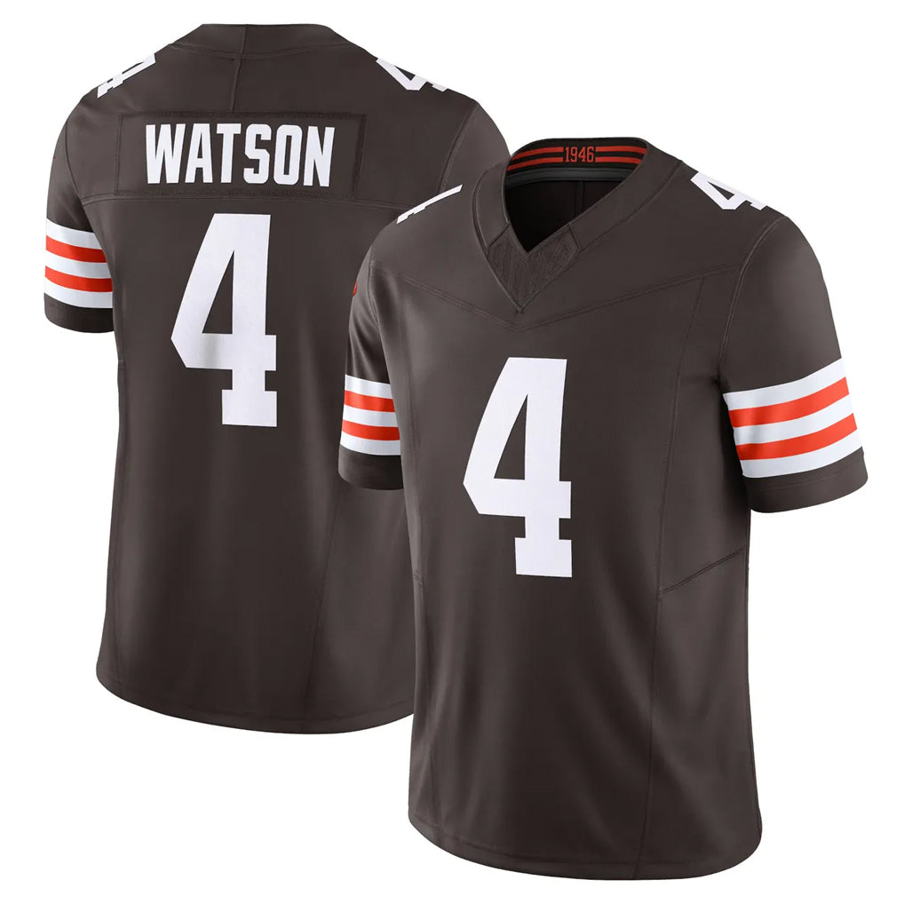 C.Browns #4 Deshaun Watson Player Brown Vapor F.U.S.E. Limited Home Game ROCER Stitched Jerseys