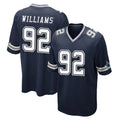 D.Cowboys #92 Quinnen Williams Player Navy Home Game ROCER Stitched Jerseys