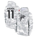 A.Falcons #11 Jalon Walker Player Arctic Camo Salute to Service Limited Hoodie ROCER Stitched Jerseys