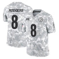 P.Steelers #8 Aaron Rodgers Player Arctic Camo Limited Salute To Service Home Game ROCER Stitched Jerseys