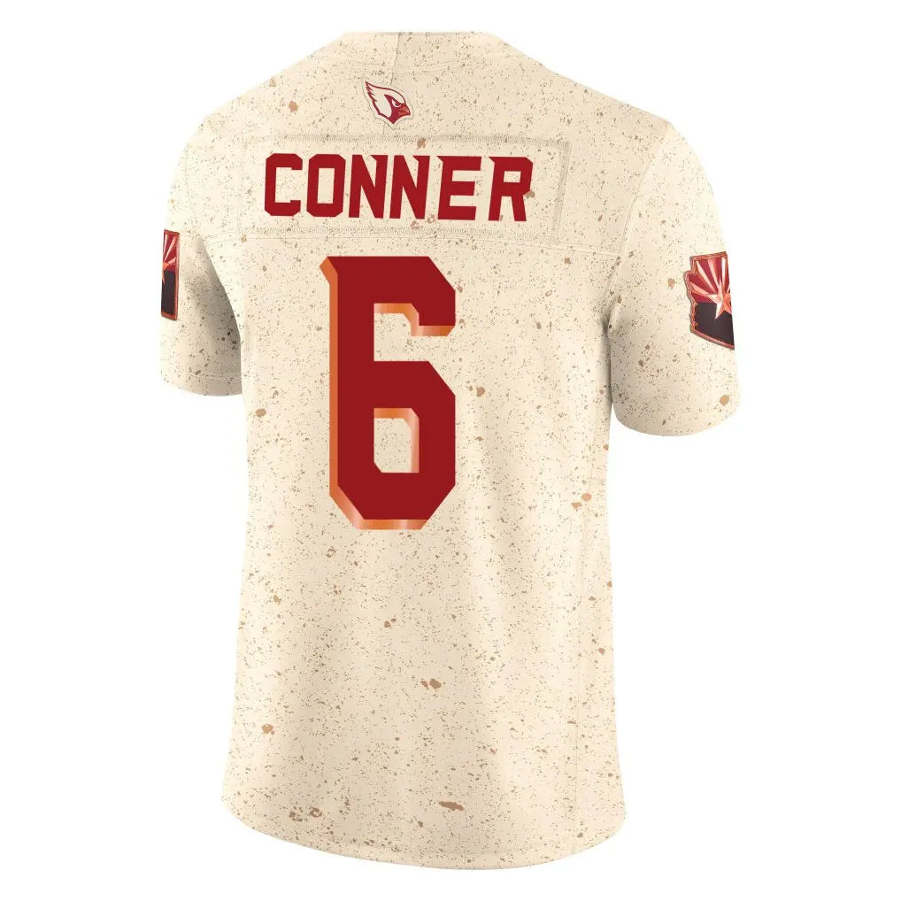 A.Cardinals #6 James Conner Player Cream Rivalries Collection Vapor Limited Home Game ROCER Stitched Jerseys