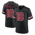 A.Cardinals #18 Marvin Harrison Jr. Player Black Alternate Game ROCER Stitched Jerseys
