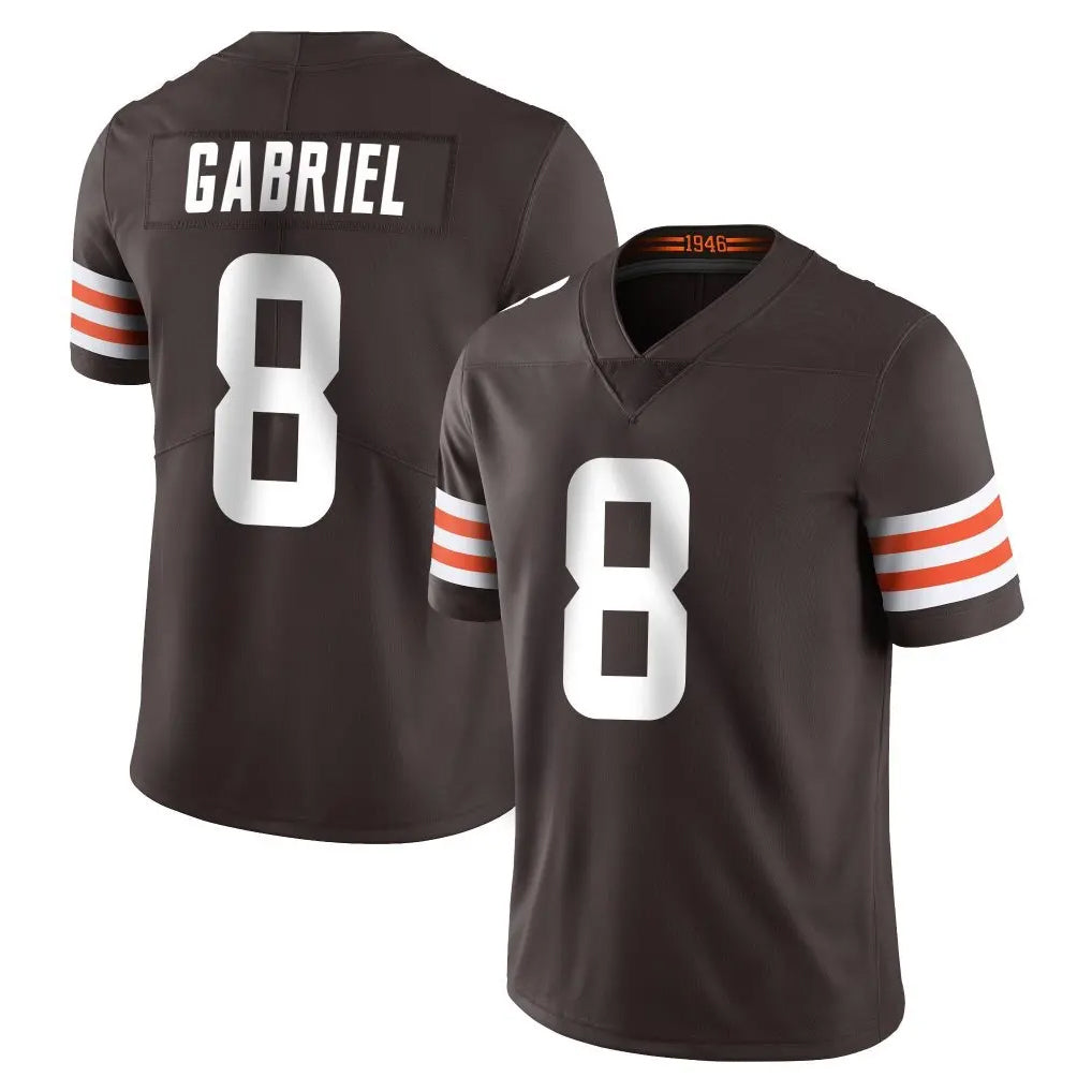 C.Browns #8 Dillon Gabriel Player Brown Color Vapor Untouchable Limited Home Game ROCER Stitched Jerseys
