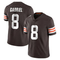 C.Browns #8 Dillon Gabriel Player Brown Color Vapor Untouchable Limited Home Game ROCER Stitched Jerseys