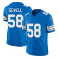 D.Lions #58 Penei Sewell Player Blue Limited Vapor F.U.S.E. Alternate Home Game ROCER Stitched Jerseys