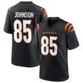 C.Bengals #85 Chad Johnson Player Black Home Game ROCER Stitched Jerseys