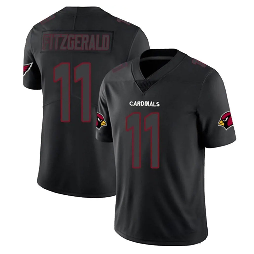 A.Cardinals #11 Larry Fitzgerald Player Black Impact Limited Home Game ROCER Stitched Jerseys