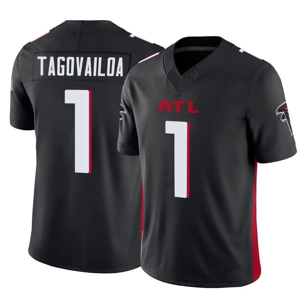 A.Falcons #1 Tua Tagovailoa Player Black Vapor F.U.S.E. Limited Home Game ROCER Stitched Jerseys