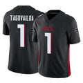 A.Falcons #1 Tua Tagovailoa Player Black Vapor F.U.S.E. Limited Home Game ROCER Stitched Jerseys