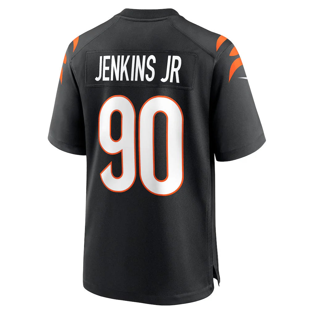 C.Bengals #90 Kris Jenkins Jr Player Black Home Game ROCER Stitched Jerseys