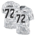 S.Seahawks #72 Abraham Lucas Player Arctic Camo Limited Salute To Service Home Game ROCER Stitched Jerseys