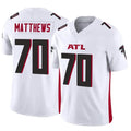 A.Falcons #70 Jake Matthews Player White Vapor F.U.S.E. Limited ROCER Stitched Jerseys