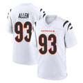 C.Bengals #93 Jonathan Allen Player White Home Game ROCER Stitched Jerseys