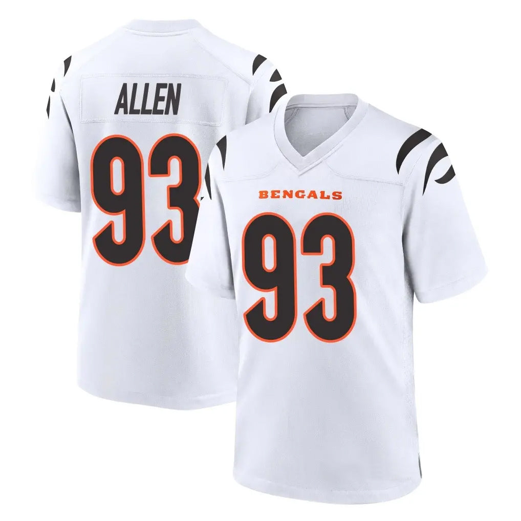 C.Bengals #93 Jonathan Allen Player White Home Game ROCER Stitched Jerseys