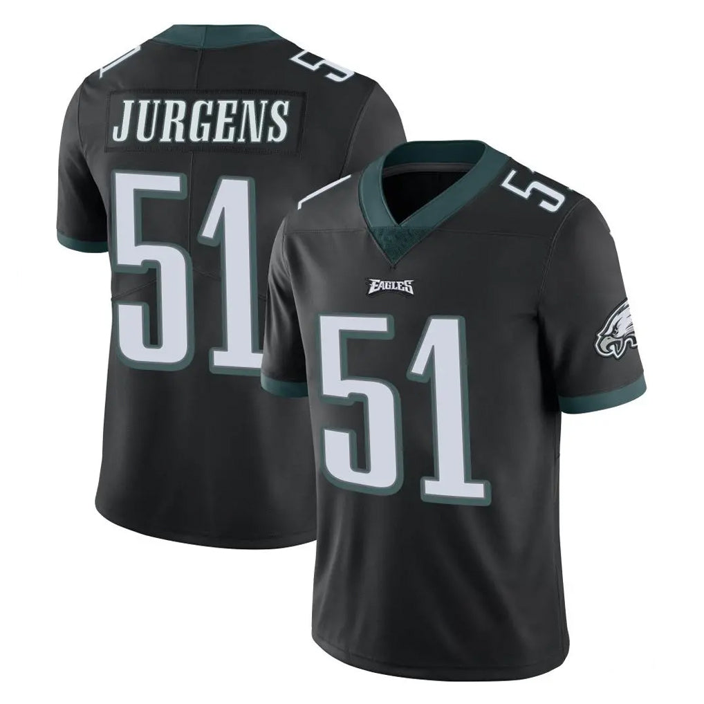 P.Eagles #51 Cam Jurgens Player Black Limited Vapor Untouchable Home Game ROCER Stitched Jerseys