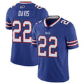 B.Bills #22 Ray Davis Player Royal Vapor Limited ROCER Stitched Jerseys