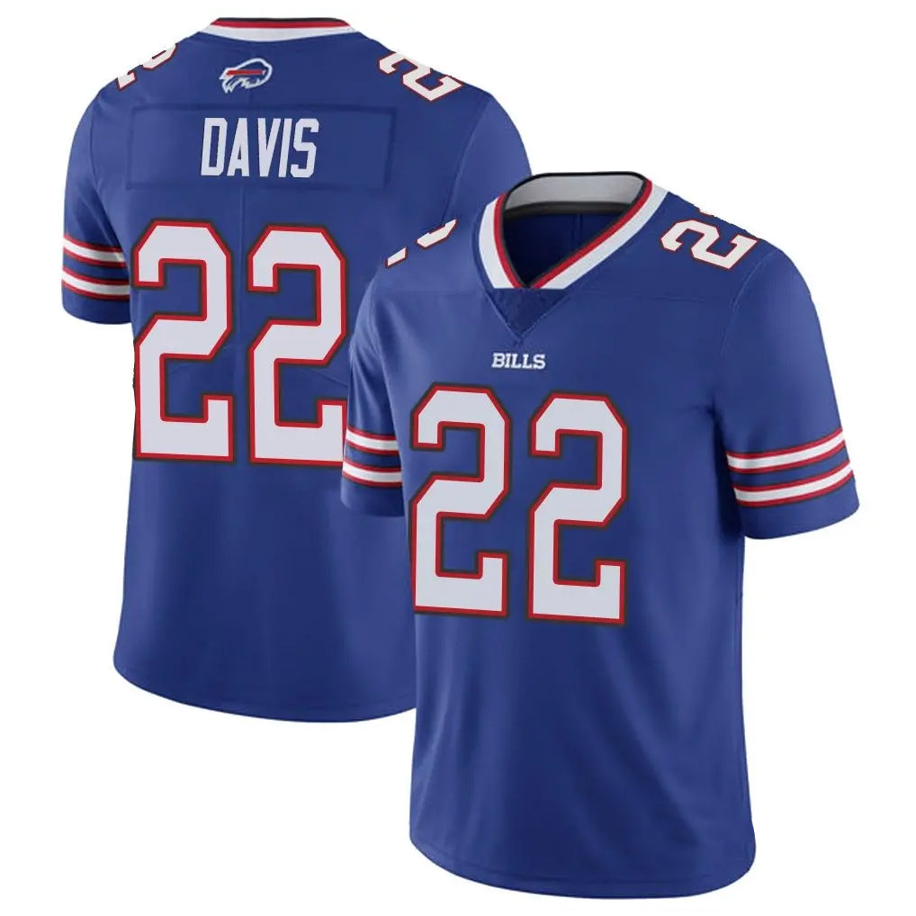 B.Bills #22 Ray Davis Player Royal Vapor Limited ROCER Stitched Jerseys