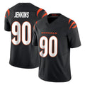 C.Bengals #90 Kris Jenkins Jr Player Black Vapor F.U.S.E. Limited Home Game ROCER Stitched Jerseys