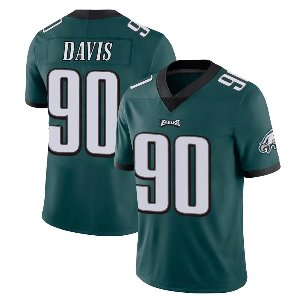 P.Eagles #90 Jordan Davis Player Team Color Green Vapor Untouchable Home Game ROCER Stitched Jerseys