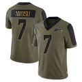 S.Seahawks #7 Uchenna Nwosu Player Olive Salute To Service Limited Game ROCER Stitched Jerseys