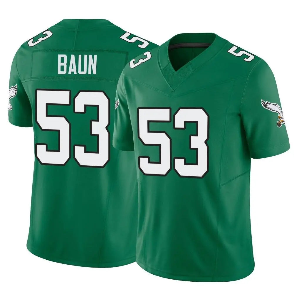 P.Eagles #53 Zack Baun Player Green Kelly Alternate Vapor F.U.S.E. Home Game ROCER Stitched Jerseys