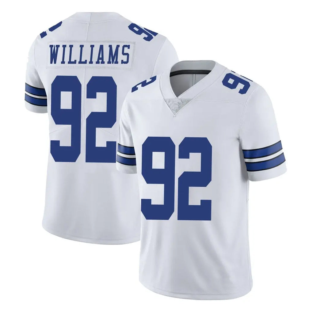 D.Cowboys #92 Quinnen Williams Player White Vapor Untouchable Limited Home Game ROCER Stitched Jerseys