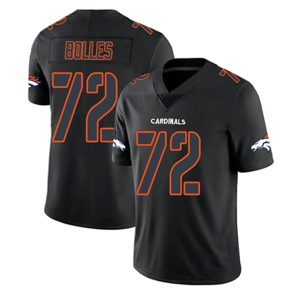 D.Broncos #72 Garett Bolles Player Black Impact Limited Game ROCER Stitched Jerseys