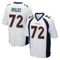D.Broncos #72 Garett Bolles Player White Game ROCER Stitched Jerseys