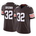 C.Browns #32 Jim Brown Player Brown Vapor F.U.S.E. Limited Home Game ROCER Stitched Jerseys
