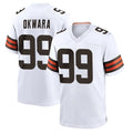 C.Browns #99 Julian Okwara Player White Home Game ROCER Stitched Jerseys