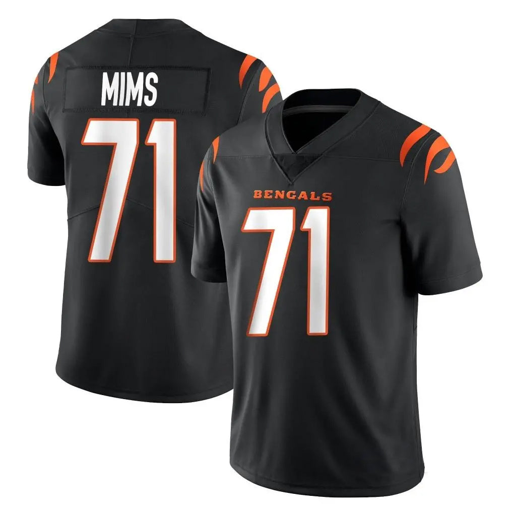C.Bengals #71 Amarius Mims Player Black Vapor Untouchable Limited Home Game ROCER Stitched Jerseys