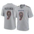 D.Broncos #9 Talanoa Hufanga Player Gray Atmosphere Fashion Limited Game ROCER Stitched Jerseys