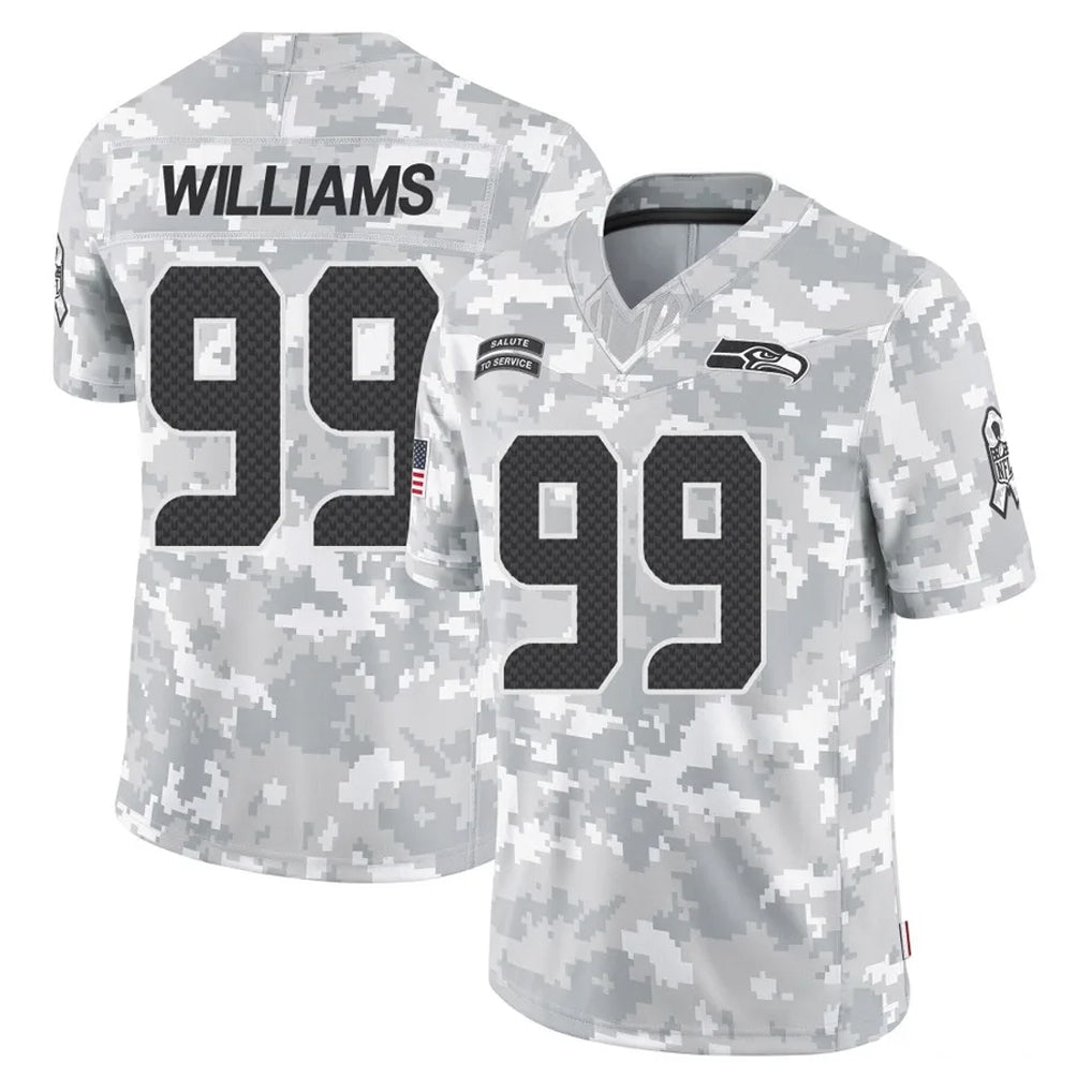 S.Seahawks #99 Leonard Williams Player Arctic Camo Limited Salute To Service Home Game ROCER Stitched Jerseys