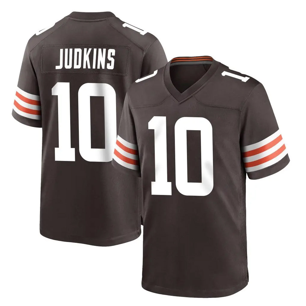 C.Browns #10 Quinshon Judkins Player Brown Home Game ROCER Stitched Jerseys