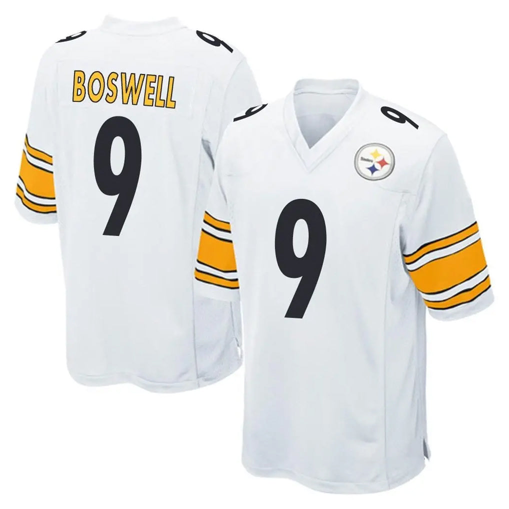 P.Steelers #9 Chris Boswell Player White Home Game ROCER Stitched Jerseys