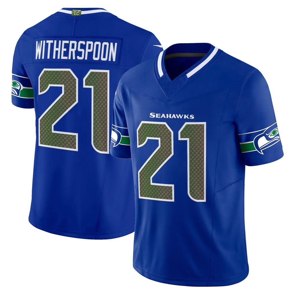 S.Seahawks #21 Devon Witherspoon Player Royal Rivalries Vapor Limited Home Game ROCER Stitched Jerseys