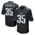 P.Eagles #35 Michael Carter II Player Black Home Game ROCER Stitched Jerseys