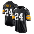 P.Steelers #24 Joey Porter Jr. Player Black Home Game ROCER Stitched Jerseys