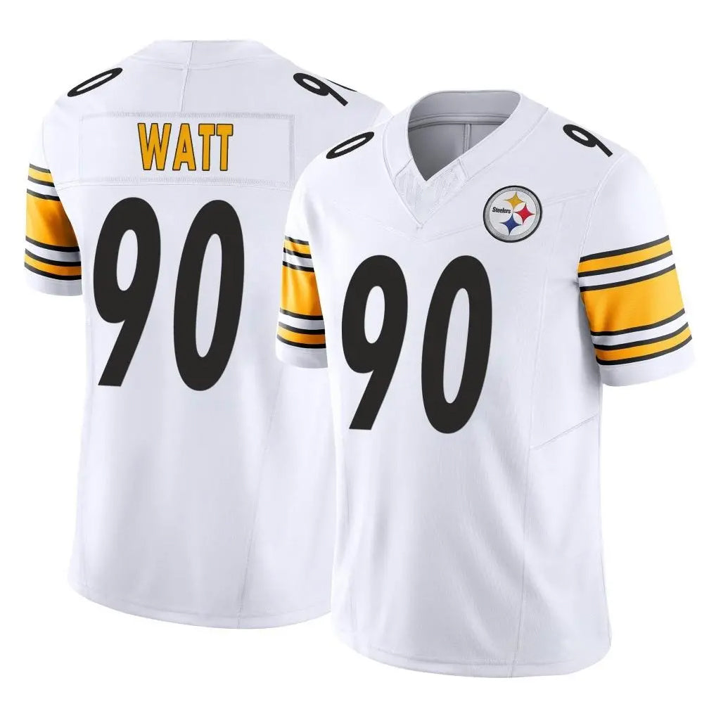 P.Steelers #90 T.J. Watt Player White Limited Vapor F.U.S.E. Home Game ROCER Stitched Jerseys