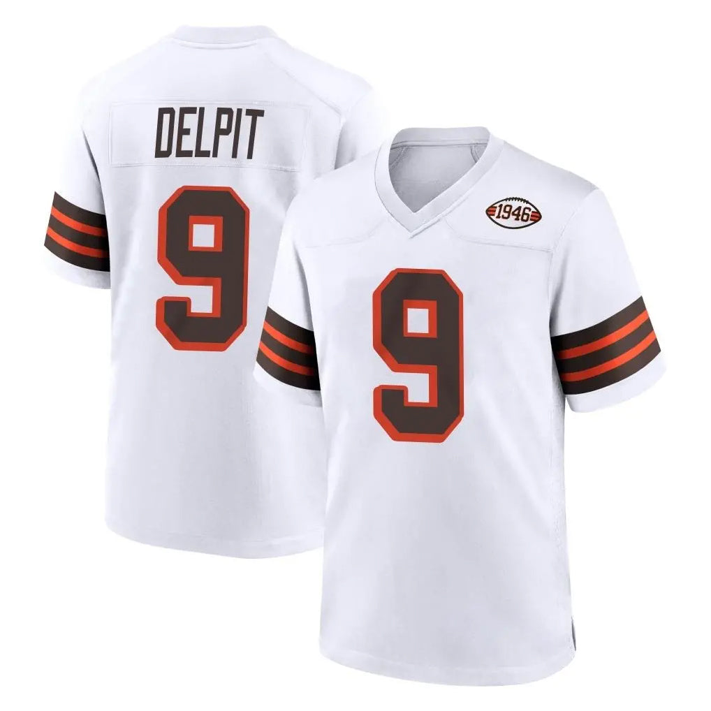 C.Browns #9 Grant Delpit Player White Alternate Home Game ROCER Stitched Jerseys