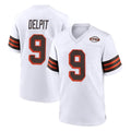C.Browns #9 Grant Delpit Player White Alternate Home Game ROCER Stitched Jerseys